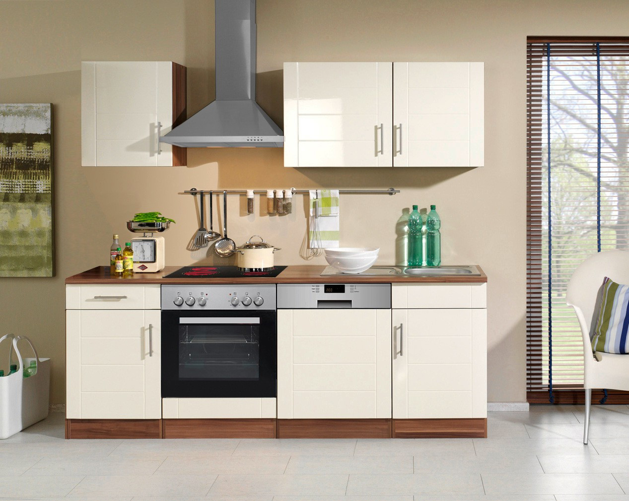 Küche Mit Geräten
 Küchenzeile NEVADA Küche mit E Geräten Breite 220 cm