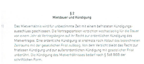 Kündigungsfrist Wohnung
 ist eine 1Jahres Bindung im Mietvertrag rechtens und mit