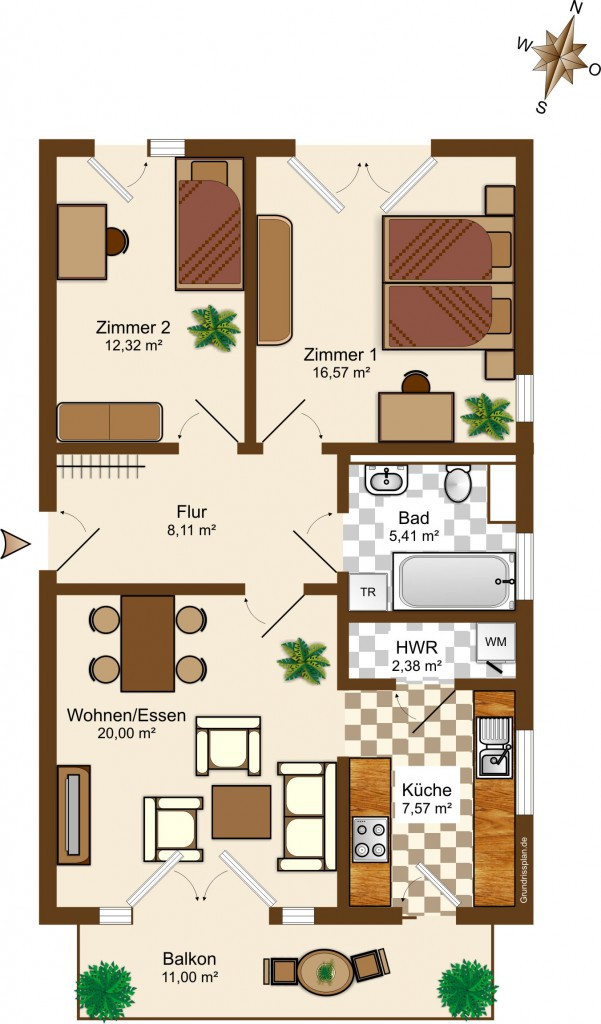 Kündigungsfrist Wohnung
 Wohnung 3 – 3 Zimmer – 77 qm