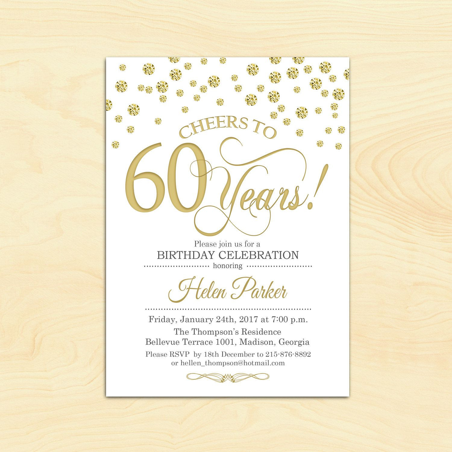 Kurze Geburtstagssprüche Für Karten
 Einladungen Geburtstag 60