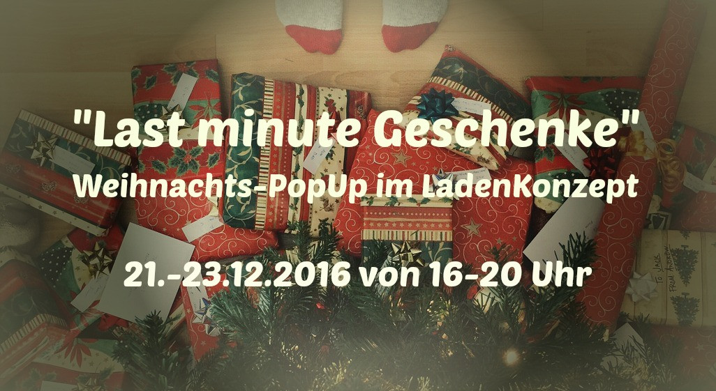 Last Minute Geschenke
 LadenKonzept "Last minute Geschenke" Weihnachts PopUp