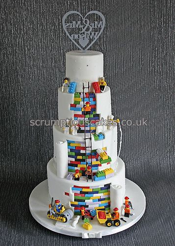 Lego Hochzeitstorte
 Lego Lego cake and Lego wedding cakes on Pinterest