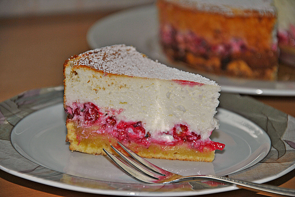 Leichter Kuchen
 Leichter Johannisbeer Quark Kuchen Rezept mit Bild