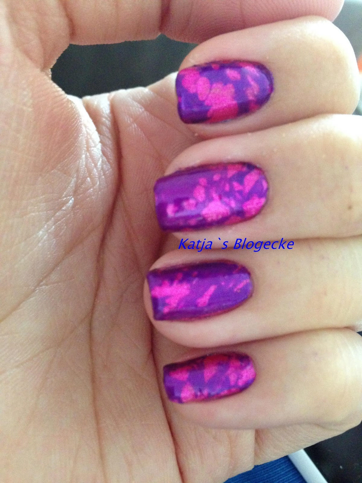 Lila Nageldesign
 Katja s Blogecke Nageldesign Lila Pink