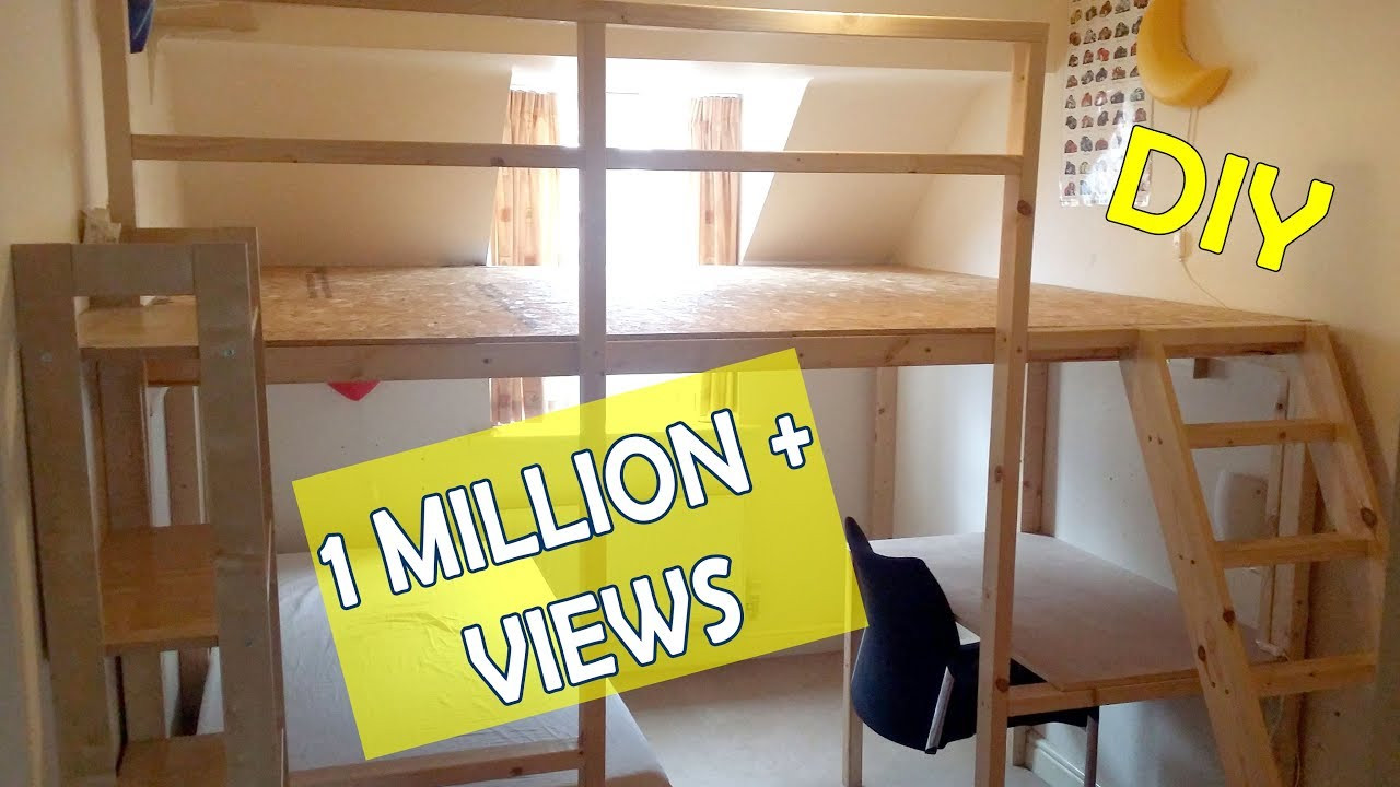 Loft Bed Diy
 HOW TO MAKE A LOFT BED BUNKBED LARGE DIY LOFTBED