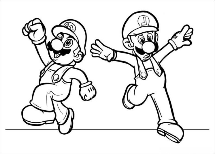 Luigi Ausmalbilder
 Ausmalbilder mario bros kostenlos Malvorlagen zum