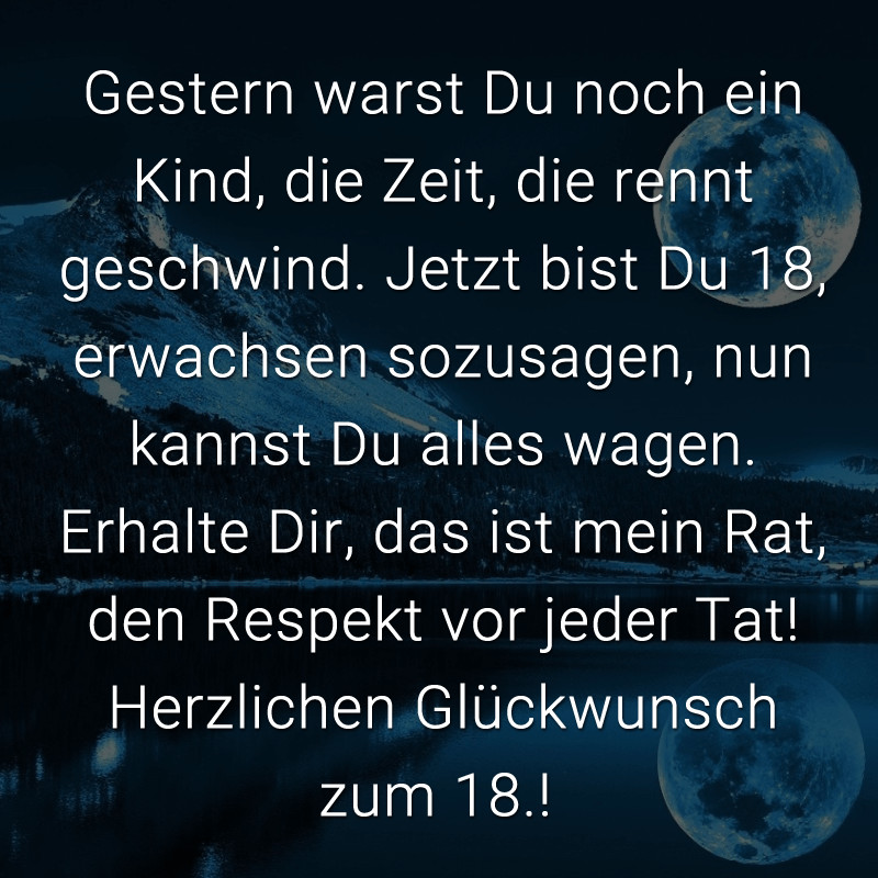 Lustige Geburtstagssprüche Zum 18
 Glückwünsche zum 18 Geburtstag Beliebt lustig & kreativ