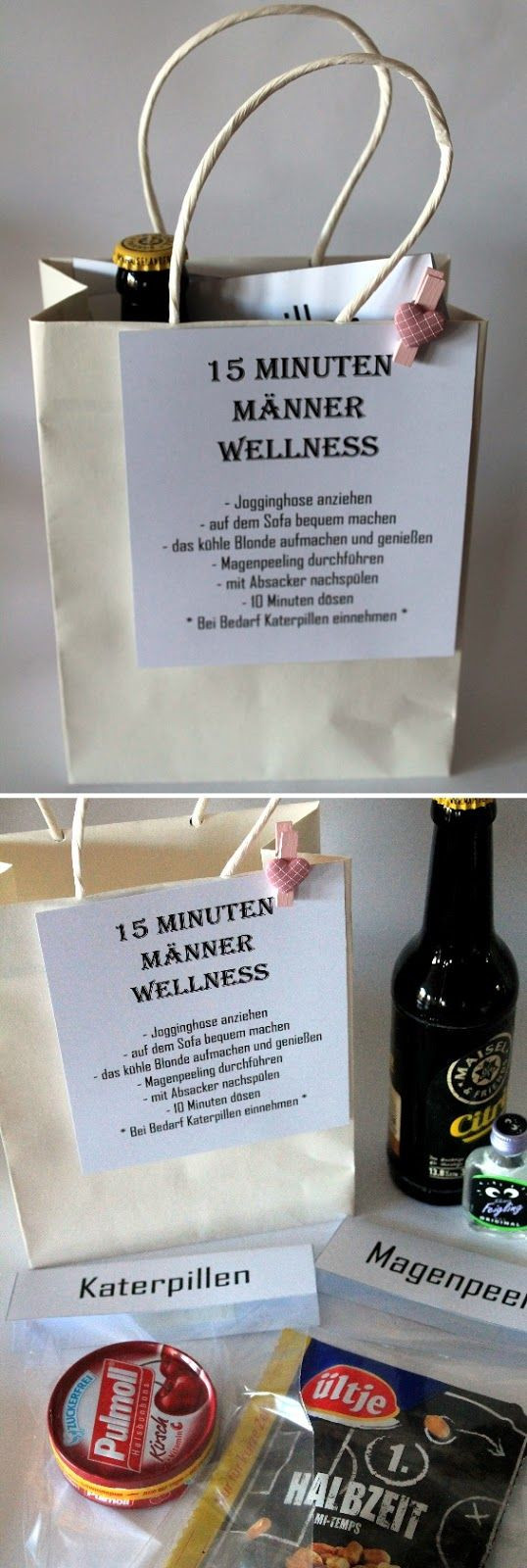 Lustige Geschenke Männer
 DIY 15 Minuten Männer Wellness perfekte Geschenkidee