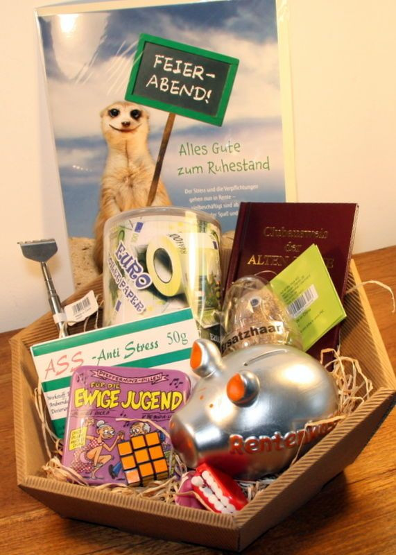 Lustige Geschenke Zum Ruhestand
 Details zu Geschenkkorb Ruhestand Rente Präsentkorb