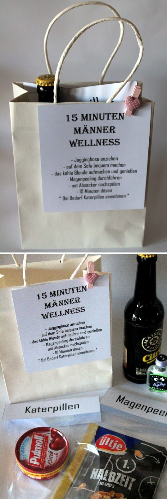 Lustige Geschenke Zum Selbermachen
 DIY 15 Minuten Männer Wellness perfekte Geschenkidee