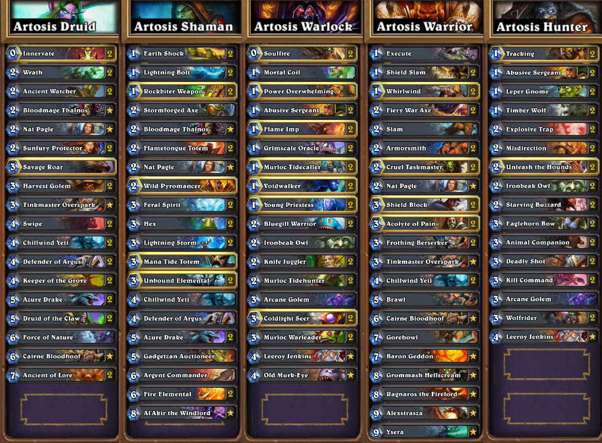 Mage Deck
 Hearthstone News All decklists from SeatStory Cup