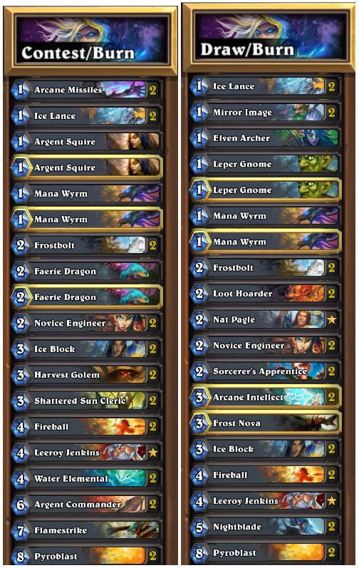 Mage Deck
 Hearthstone Featured Deck The Ice Block Mage Rush