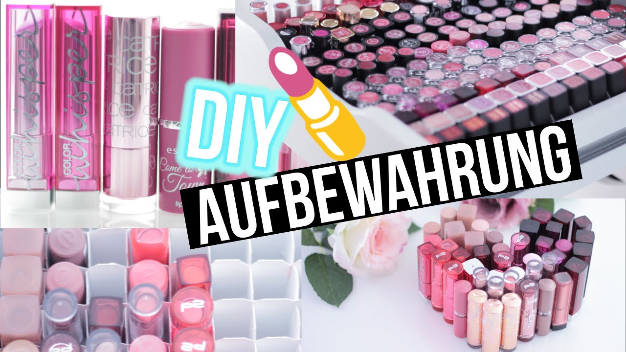 Make Up Aufbewahrung Diy
 DIY Makeup Aufbewahrung Lippenstift STORAGE BEAUTY HACKS