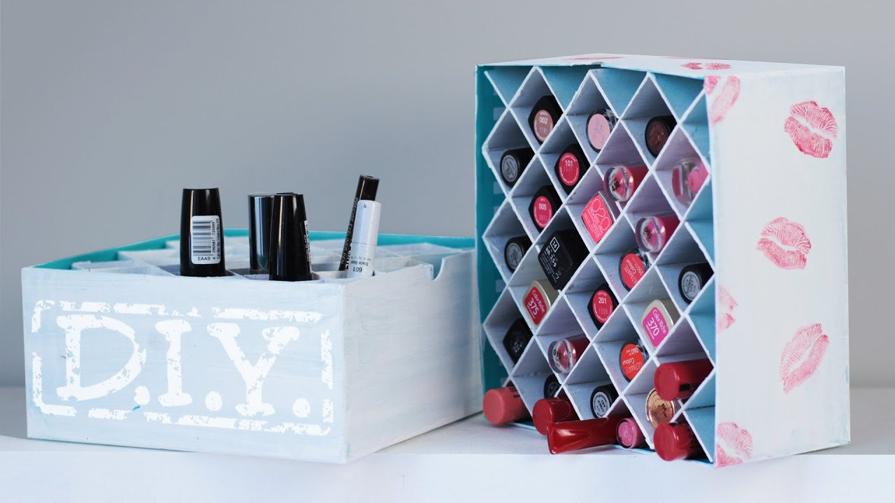 Make Up Aufbewahrung Diy
 DIY Makeup Aufbewahrung Lippenstift Box Deko
