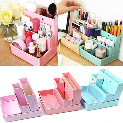 Make Up Organizer Diy
 Paper Board Storage Box Desk Decor DIY Stationery Makeup