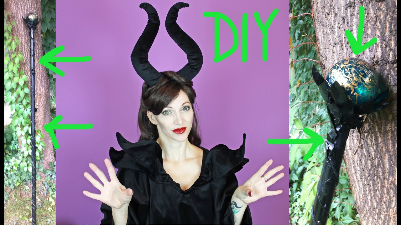 Maleficent Hörner Diy
 DIY Maleficent Staff Halloween 2015 4