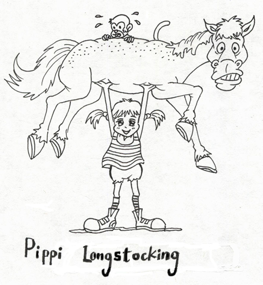 Malvorlagen Pippi Langstrumpf
 KonaBeun zum ausdrucken ausmalbilder pippi langstrumpf