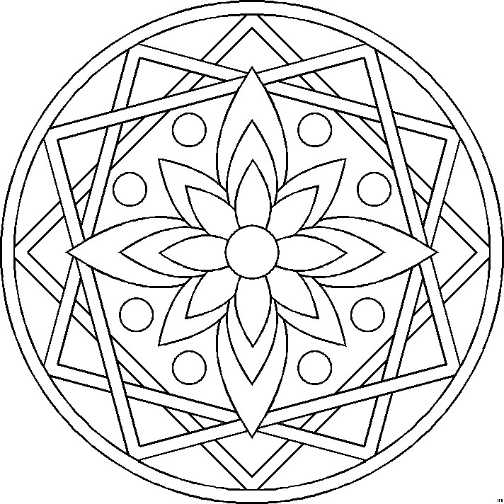Mandala Malvorlagen
 Mandala Blume Vierecke Ausmalbild & Malvorlage Mandalas