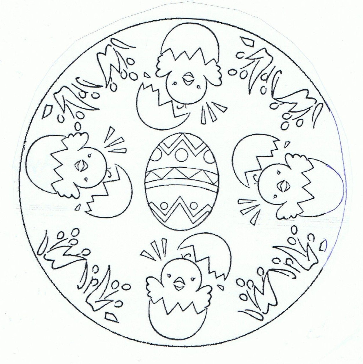 Mandala Ostern Malvorlagen
 kuikentjes mandala Feest Pasen