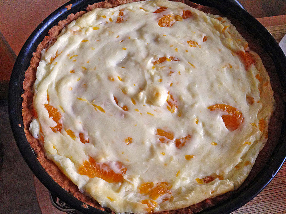 Mandarine Schmand Kuchen
 Mandarinen Schmand Pudding Kuchen Rezept mit Bild