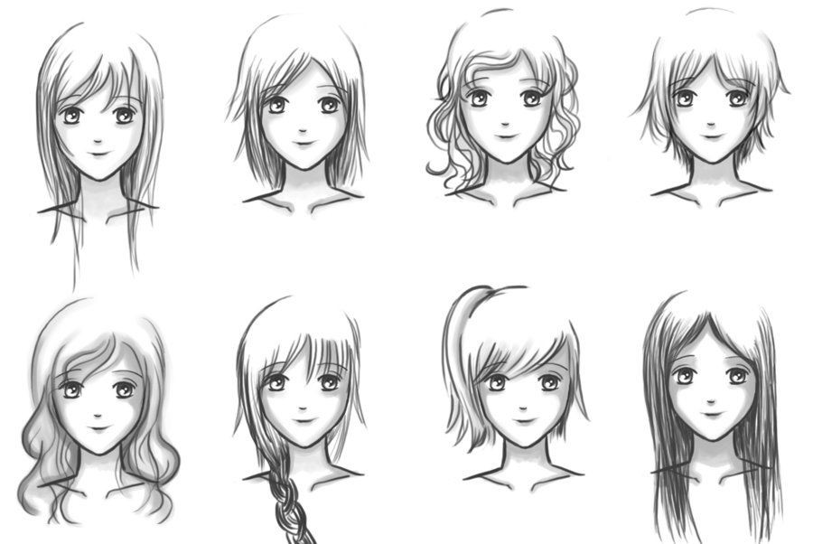 Manga Frisuren
 manga girl hairstyles Google Search