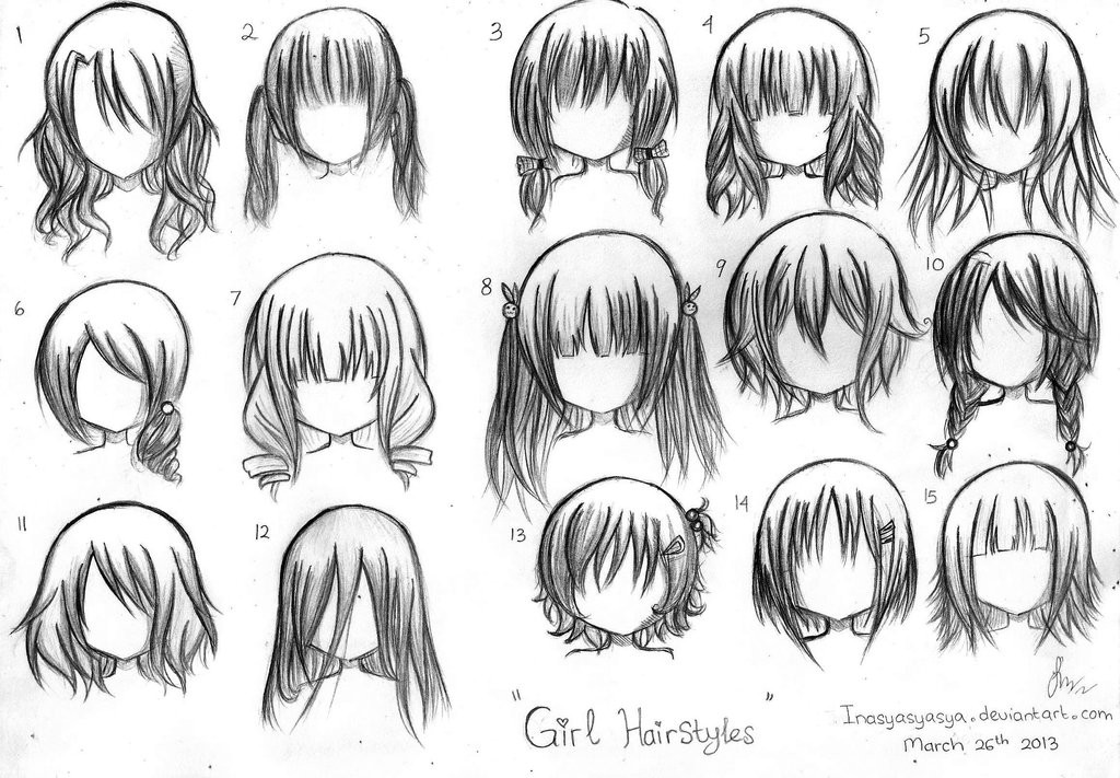 Manga Frisuren
 Manga Hairstyles Girl Inasyasyasya Deviantart