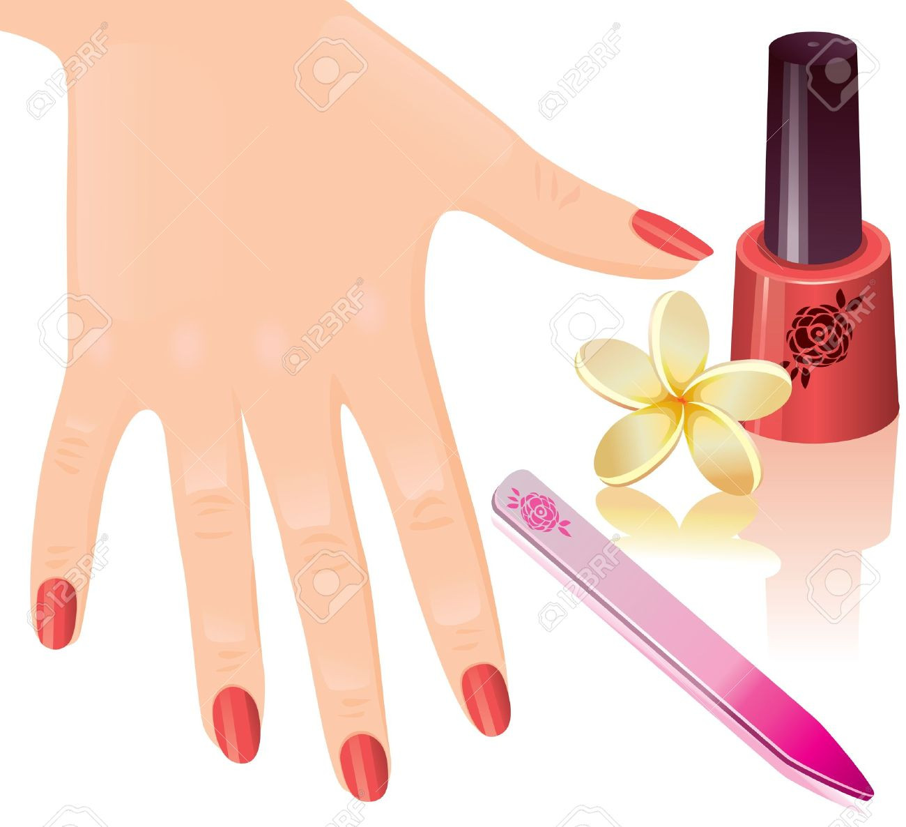 Maniküre Clipart
 Nails clipart manicure Pencil and in color nails clipart