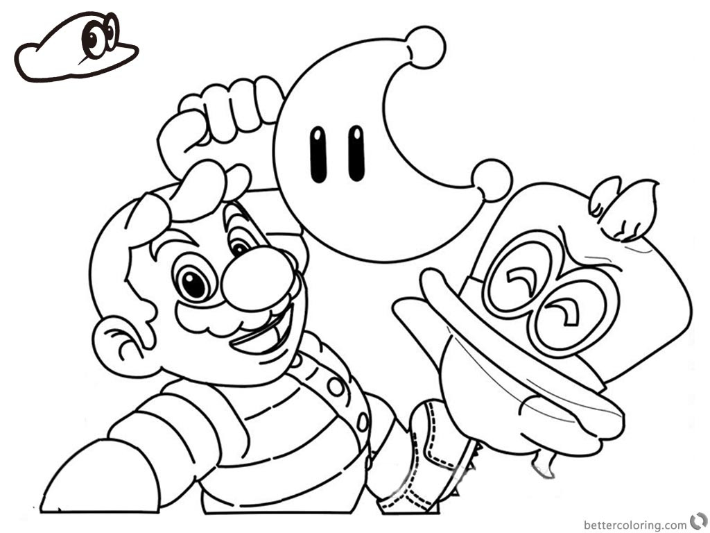 Mario Odyssey Ausmalbilder
 Super Mario Odyssey Coloring Pages Line Drawing Free