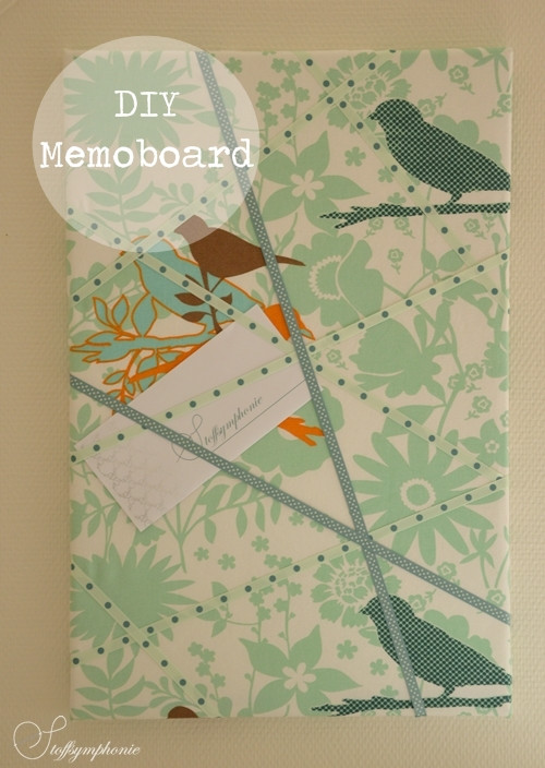 Memoboard Diy
 Stoffsymphonie DIY Memoboard