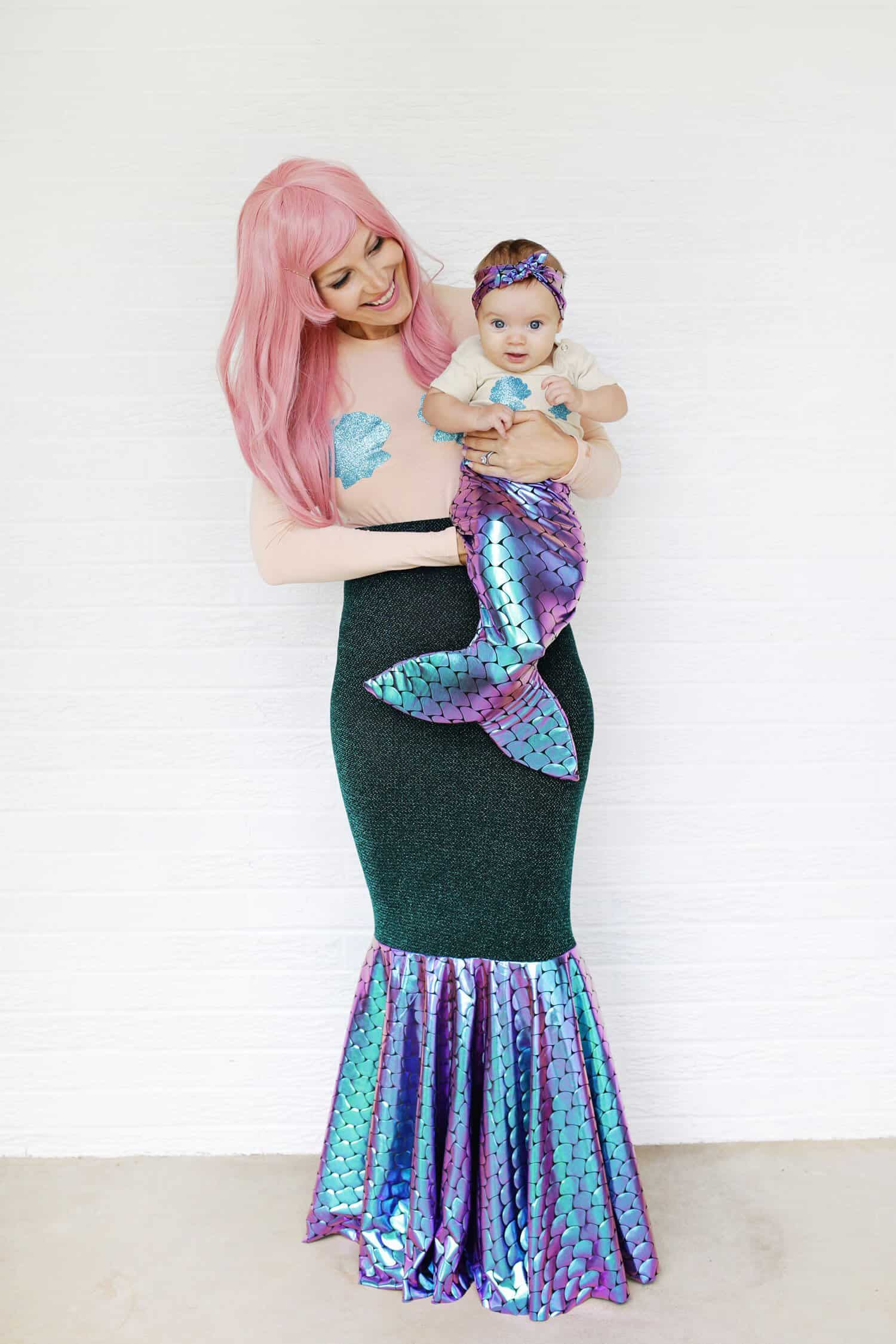 Mermaid Costume Diy
 Mother Daughter Mermaid Costume DIY A Beautiful Mess