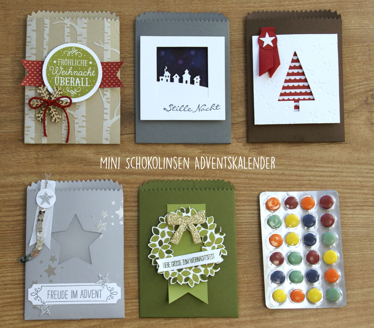 Mini Geschenke Adventskalender
 Verpackungen für Mini Schokolinsen Adventskalender