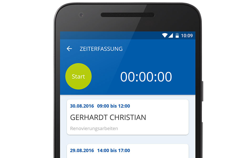 Mobile Zeiterfassung Handwerk
 Mobile Zeiterfassung – jetzt auch für TAIFUN Android App