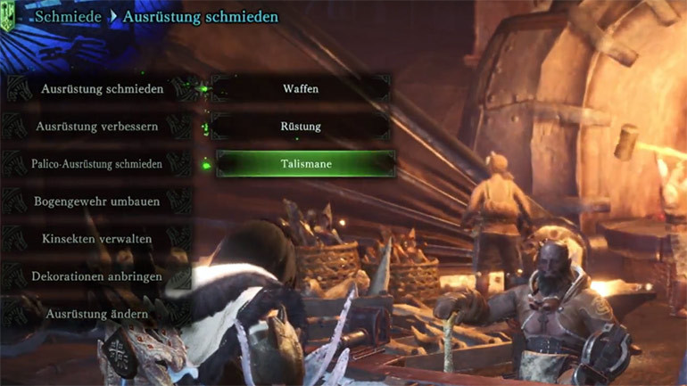 Monster Hunter World Handwerk Talisman
 Monster Hunter World Talismane herstellen PS4