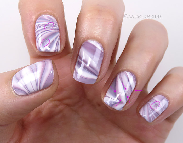 Nägeldesign
 nails reloaded Nageldesign Watermarble Versuch