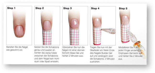 Nageldesign Anleitung Step By Step
 Modellage Glasfeder 15 90