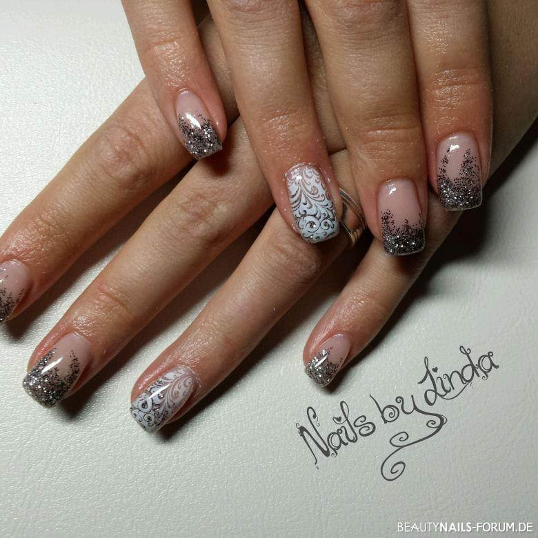 Nageldesign Bilder Weiß Silber
 50 Schwarze Nageldesign Muster