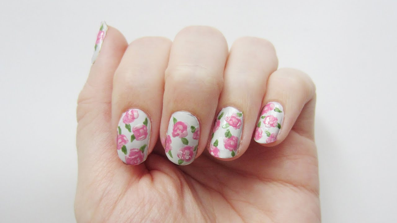 Nägeldesign
 Nageldesign Rosen vintage roses nail art