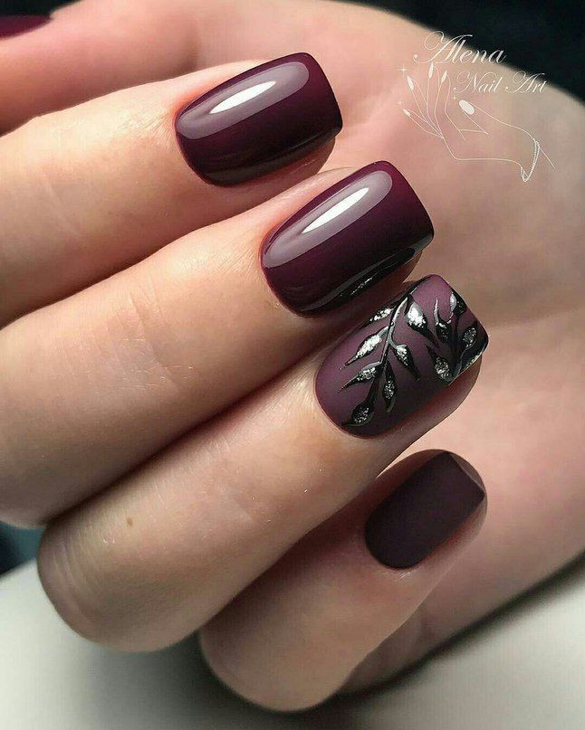 Nageldesign Dunkel
 Ногти дизайн 2018 фото schöne Nägel Pinterest