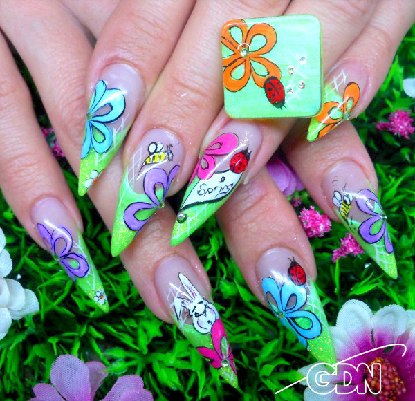 Nageldesign Frühling Fullcover
 Nailart Bilder Galerie Fotos und Ideen bei German Dream Nails