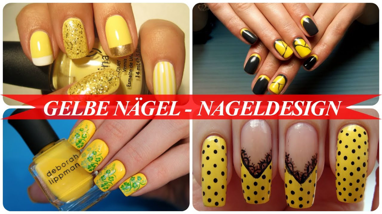 Nageldesign Gelb
 Gelbe nägel nageldesign