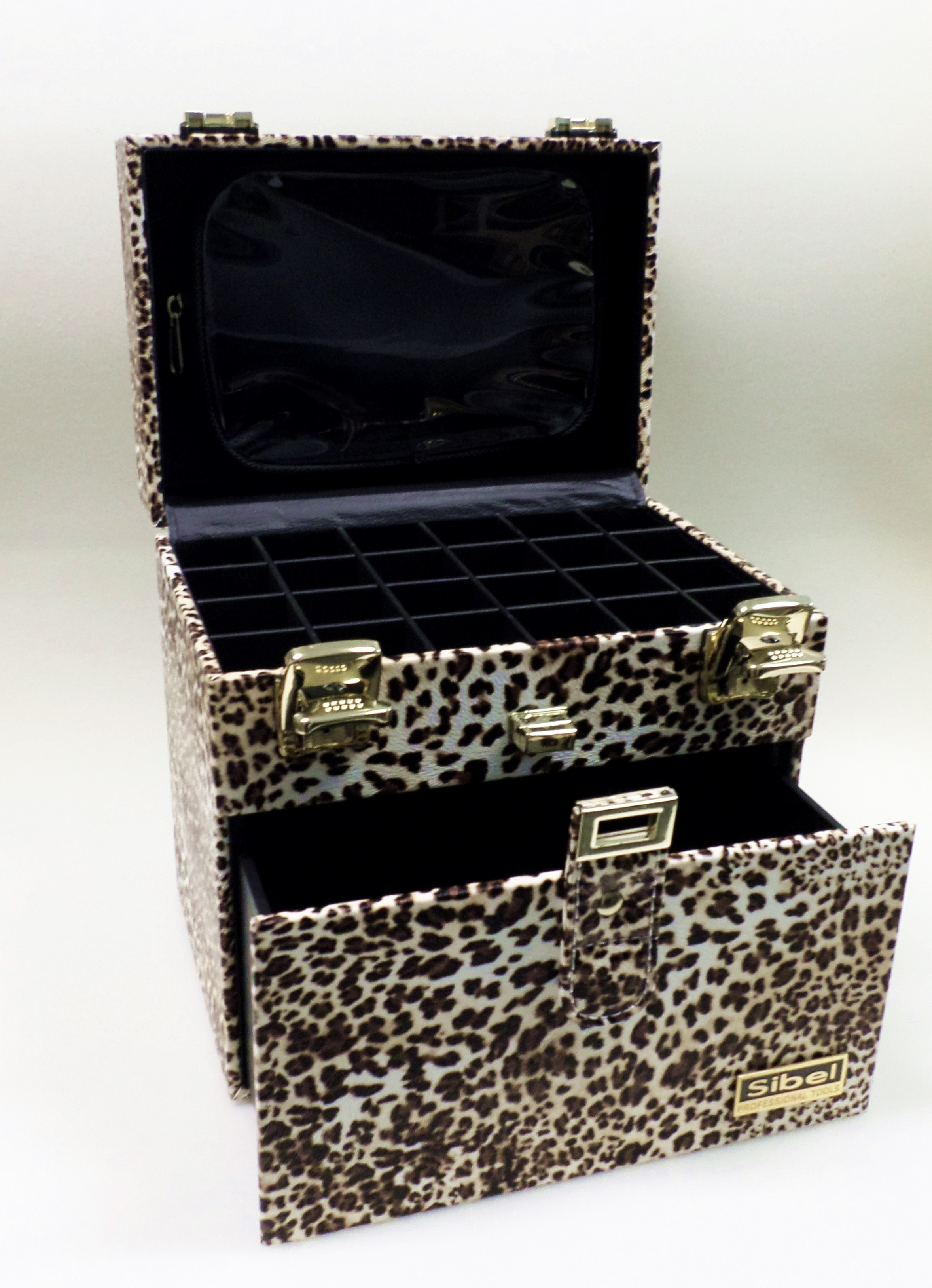 Nageldesign Koffer
 SIBEL Nagelstudio Nageldesign Koffer LEOPARD Kosmetikkoffer