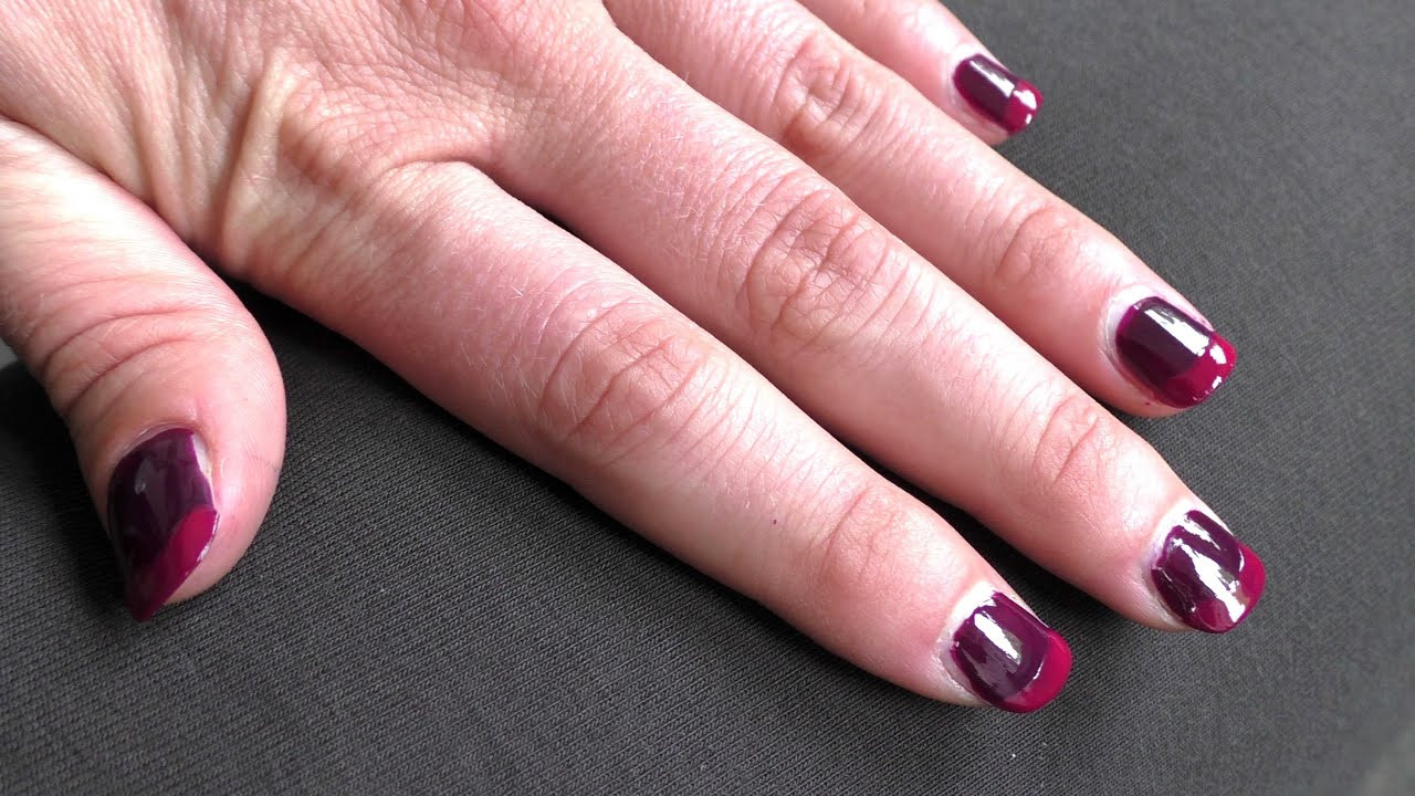Nageldesign Kurz
 French Nails selber machen ohne Gel Nageldesign French