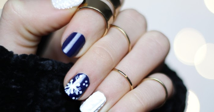 Nageldesign Kurze Nägel
 Süßes Winter Nageldesign für kurze Nägel