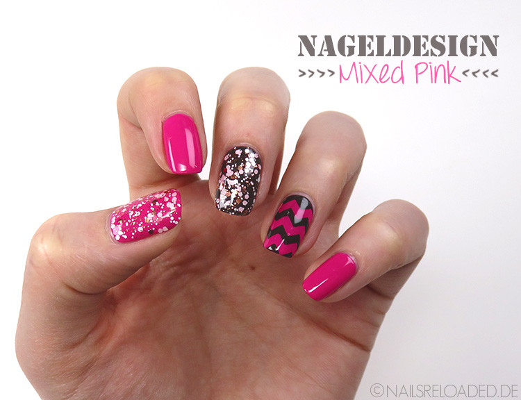 Nageldesign Leicht
 nails reloaded Nageldesign mixed pink