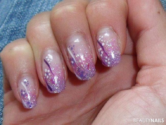 Nageldesign Lila Glitzer
 Lila Glitzer Nägel Naturnägel