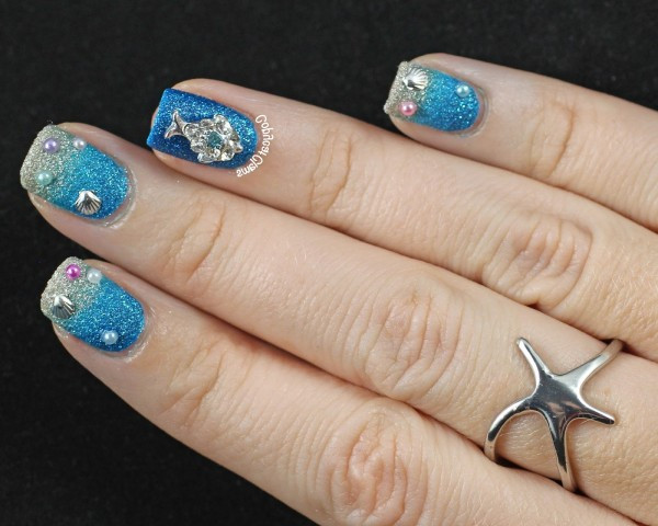 Nageldesign Meer
 Sommer nageldesign vom Meer inspiriert 2015 6