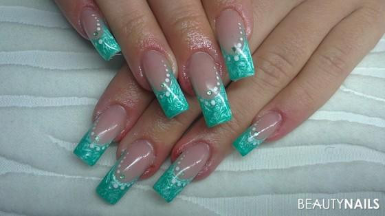 Nageldesign Mint
 metallic pastell mint Nageldesign