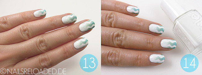 Nageldesign Mint
 nails reloaded Nageldesign Zickzack Mint