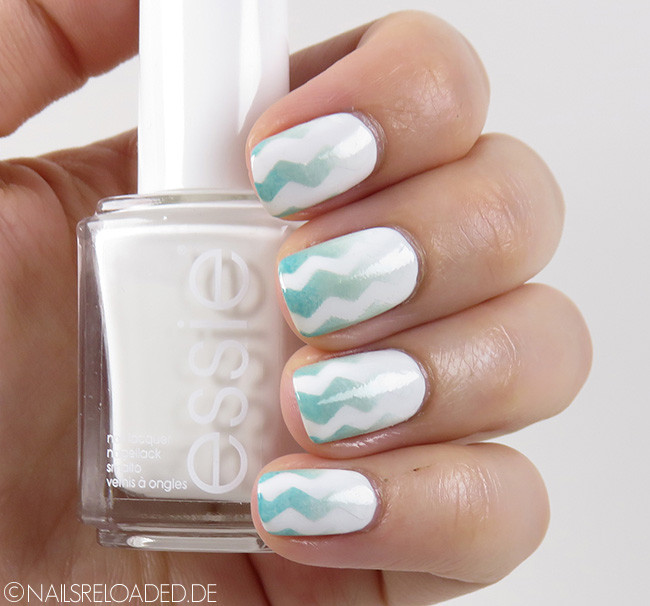 Nageldesign Mint
 nails reloaded Nageldesign Zickzack Mint