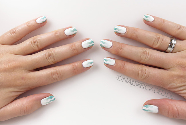 Nageldesign Mint
 nails reloaded Nageldesign Zickzack Mint